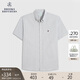 布克兄弟（BrooksBrothers）[易打理]男士新牛津紡彩色刺繡logo短袖襯衫