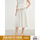 獨(dú)束大碼女裝立體荷葉邊時(shí)尚套裝2025夏季新品時(shí)尚氣質(zhì)上衣半裙 梔子白（上衣-常規(guī)短袖） XL （尺碼：3）