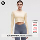 lululemon丨Swiftly Tech 女士運動(dòng)短款長(cháng)袖 T 恤 2.0 LW3ITMS 奶油黃/奶油黃 XS /4