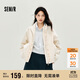 森馬（Semir）外套女秋季設計感木耳邊彎刀袖寬松肌理白色2025夾克10A525108005