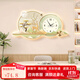 藝環(huán)宇客廳掛鐘輕奢高級感時(shí)鐘掛墻家用墻上鐘表掛畫(huà)福祿寓意好靜音掛表 福祿綿延 80*40水晶畫(huà)面 無(wú)燈款