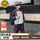 G.DUCKKIDS小黃鴨童裝男童套裝春秋季帥氣兒童衣服韓版寶寶運(yùn)動服衛(wèi)衣兩件套 藏青色 110 (建議身高100cm 4-5歲)cm