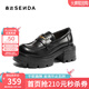 森達(dá)樂(lè)福鞋女款2025春秋新款商場(chǎng)同款厚底增高學(xué)院風(fēng)單鞋XLX01AA5 黑色 37