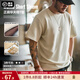 馬登工裝華夫格重磅t恤男美式復古老錢(qián)風(fēng)正肩半袖衫男款夏季男士短袖 米色 【cleanfit/輕奢高級感】 L (175) 【順豐24h速發(fā)】
