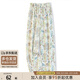 絲柏舍顯瘦碎花褲2025夏裝新款女裝抽繩垂感闊腿松緊腰休閑褲