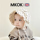MKOK英國嬰兒帽子春夏季0-1歲護耳帽男女寶寶小月齡6-12月新生胎帽棉 米色 S 35-46CM(建議5-24個(gè)月)