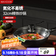 美廚（maxcook）炒鍋鐵鍋 帶蓋32cm無(wú)涂層精鐵炒菜鍋氮化 燃氣電磁爐通用MCC4565