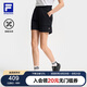 FILA斐樂官方女士梭織五分褲2025夏季健身運動涼感寬松短褲