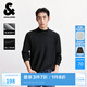 杰克·瓊斯（JACK&JONES）25年男裝秋季半高領(lǐng)舒適德絨打底衫男長袖T恤內(nèi)搭休閑高彈上衣 E40 黑色 L 180