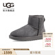 UGG秋季女士休閑舒適平底圓頭純色保暖經(jīng)典迷你短靴雪地靴1016222 GREY | 灰色 38