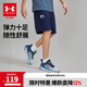 安德瑪（Under Armour）男童短褲夏季薄款兒童男大童運(yùn)動(dòng)五分褲透氣舒適夏褲231310866 黑藍(lán) 170