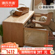 源氏木語(yǔ)原木風(fēng)換鞋凳家用門(mén)口穿鞋凳日式藤編鞋柜坐凳一體可儲物 藤編  鞋柜 【900*350*435mm】