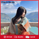 Charm Kendo女披肩外搭民族風(fēng)斗篷辦公室毛毯披風(fēng)圍巾女生日禮物送女友 卡其色