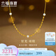六福珠寶星光系列足金珍珠黃金項鏈素鏈 計價 HEG0011DS 3.02克(含工費565元)