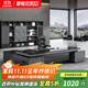 舒炫老板桌辦公桌大氣雙柜大班臺簡(jiǎn)約現代總裁桌主管桌辦公家具組合 2.0米老板桌