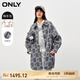 ONLY雙面呢燈籠袖寬松格紋毛呢大衣女|12346T002 H09 字母棋盤格 155/76A/XS