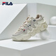 FILA斐樂(lè )男鞋運動(dòng)鞋籃球鞋春季新款復古面包老爹鞋低幫輕便舒適休閑鞋 燕麥色/黃水泥-OC 42