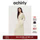 歐時(shí)力OCHIRLY 羊毛軟糯優(yōu)雅毛針織連衣裙V領(lǐng)秋冬季新品通勤簡(jiǎn)約 米白 S