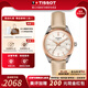 天梭（TISSOT）【官方授權(quán)店】PR100系列石英機芯女表通勤簡約瑞士手表 送女友 貝母盤皮帶T150.210.26.111.00