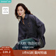 茵曼（INMAN）2025秋冬女裝新款復古刺繡格子襯衫簡(jiǎn)約長(cháng)袖襯衣 寶藍格（偏大，建議拍小一碼） M （褲子 27碼）