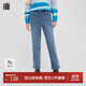 播做舊牛仔褲秋冬新品鉛筆褲高腰顯瘦通勤休閑女DDQ4KD5424 B59牛仔藍 L