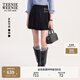 Teenie Weenie小熊女裝半身裙25秋季新款時尚優(yōu)雅高腰A字百褶短裙 藏青色 L