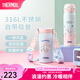 膳魔師（THERMOS）保溫杯吸管杯大容量?jī)和信繉W(xué)生水杯七夕節(jié)教師節(jié)禮物TEMI 大耳狗 500ml 附杯包+備用吸管