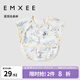 嫚熙（EMXEE）寶寶吃飯罩衣圍兜圍裙防水防臟嬰兒輔食反穿衣飯兜兒童罩衣 愛(ài)麗絲森林【短袖款】 90（適合身高80-90cm） 1-2歲