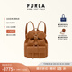 芙拉（FURLA）【禮物】【明星同款】FLOW小號女士雙肩包休閑背包旅游輕便 棕色
