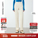 朗姿高腰直筒修身氣質(zhì)高級感通勤復古長(cháng)褲女冬季新款牛仔褲 白色 L