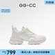 GG-CC云朵焦糖厚底真皮老爹鞋女新款增高百搭時(shí)尚運(yùn)動(dòng)鞋 G23X0212 白色 38