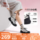 駱駝（CAMEL）山系丑萌鞋女內增高輕戶(hù)外休閑鞋 L25A202145 米/銀/黑 35