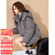 唐獅（TonLion）2024女連帽愛(ài)心羽絨服 炭灰 L 