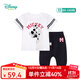 迪士尼寶寶（Disney Baby）迪士尼童裝男童套裝迪士尼寶寶純棉短袖T恤七分褲2件套 米白 5歲/身高120cm