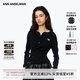 ANN ANDELMAN【田曦薇同款】修身長(zhǎng)袖T恤設(shè)計(jì)感堆褶針織不規(guī)則開(kāi)衫七夕禮物 黑色 XS