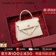 CharisKitty包包女款2025年凱莉包斜挎包女手提單肩包七夕情人節禮物送女友 白色【禮盒款】生日禮物送女友