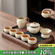 唐豐汝窯茶具整套帶茶盤(pán)功夫茶具套裝中式家用陶瓷泡茶壺蓋碗茶杯套裝