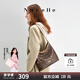 紐芝蘭（NUCELLE）托特包2025新飛馬老花腋下包通勤女包HOBO單肩斜挎水桶包七夕禮物