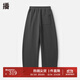 播商場(chǎng)同款慵懶風(fēng)松弛休閑褲女24冬新款寬松洋氣長(cháng)褲BDR4KD4038 G60羽灰 S
