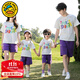 G.DUCKKIDS親子裝一家三口四口短袖t恤夏裝2025新款潮流母子母女洋氣套裝 字母 單上衣 90 童90碼16-23斤