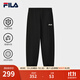 FILA 斐樂(lè )情侶款男女長(cháng)褲25秋冬季新款休閑寬松收口運動(dòng)褲子加絨保暖 【加絨版】正黑色-BK L 175/84A/L