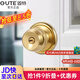 固特【GUTE】球形鎖不銹鋼臥室門鎖室內(nèi)衛(wèi)生間圓球型鎖銅鎖芯 【金色】中心距70mm【長舌鎖】 左右方向通用