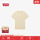 Levi's李維斯25年春夏新款男士LOGO休閑簡(jiǎn)約純棉寬松圓領(lǐng)短袖T恤 木灰白 004IR-0002 L
