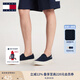 TOMMY JEANS【七夕禮物】Tommy25秋冬男裝一腳蹬輕便船鞋運(yùn)動鞋休閑鞋帆布鞋 【01366】藏青色C1G 40