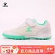 卡爾美（KELME）足球鞋魔術(shù)貼青少年免系帶碎釘TF透氣學(xué)生球鞋 白/清新綠 34 