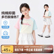 左西女童短袖T恤純棉兒童夏季2025新款女孩撞色半袖洋氣上衣 米白 130