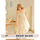 紫涵（ZIHAN）紫涵打攬碎花吊帶連衣裙女2025年夏季新款法式甜美收腰拼接蛋糕裙 米底印花 M