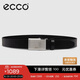 愛步（ECCO）男士商務(wù)休閑皮帶金屬扣正裝腰帶9105889黑色120cm禮盒裝