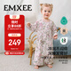 嫚熙（EMXEE）嬰兒睡袋春秋牛油果紗羅寶寶分腿睡袋4層 精靈夢(mèng)花園80碼