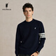 POLOWALK男士針織衫秋冬2025新款圓領(lǐng)毛衣外套男長(cháng)袖針織打底上衣 藏青 L